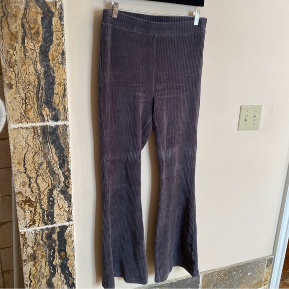aerie Pants & Jumpsuits Aerie Velvet Ribbed Flare Pants Poshmark